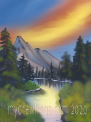 Bob Ross - Peaceful Refletion