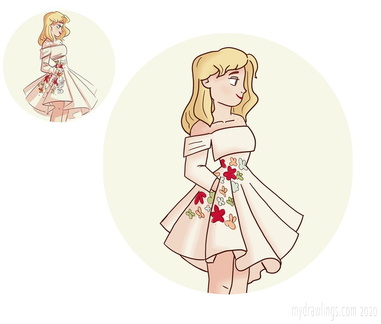 Embroidered Dress Redraw